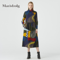 Marisfrolg Marvelfel Winters new womens dress with dress for a long line of wool-coloured dresses