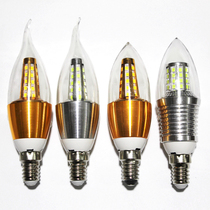 E14 Pull Tail Bubble LED Spike Candle Light Bulb 5W7W9w Small Snail Mouth Crystal Chandelia Light Source E27 Ultra Bright