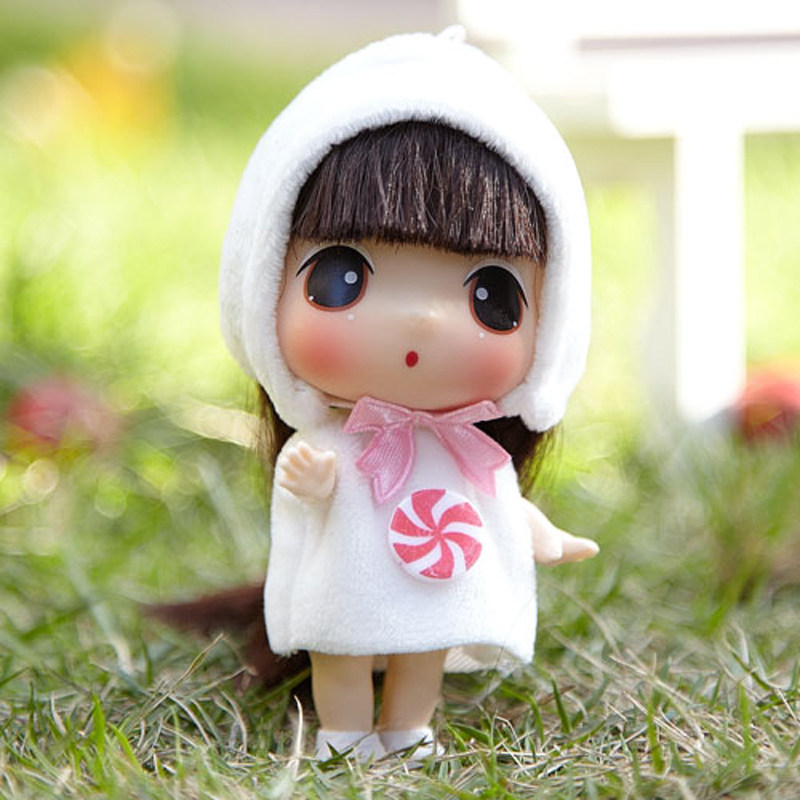 ddung韩国冬己9cm卡通迷糊娃娃女孩儿童宝宝娃娃玩具玩偶挂饰