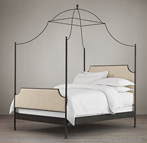 Nordic iron bed simple bed mantle bed 1 5 m hotel small apartment bed 1 8 m single double princess bed