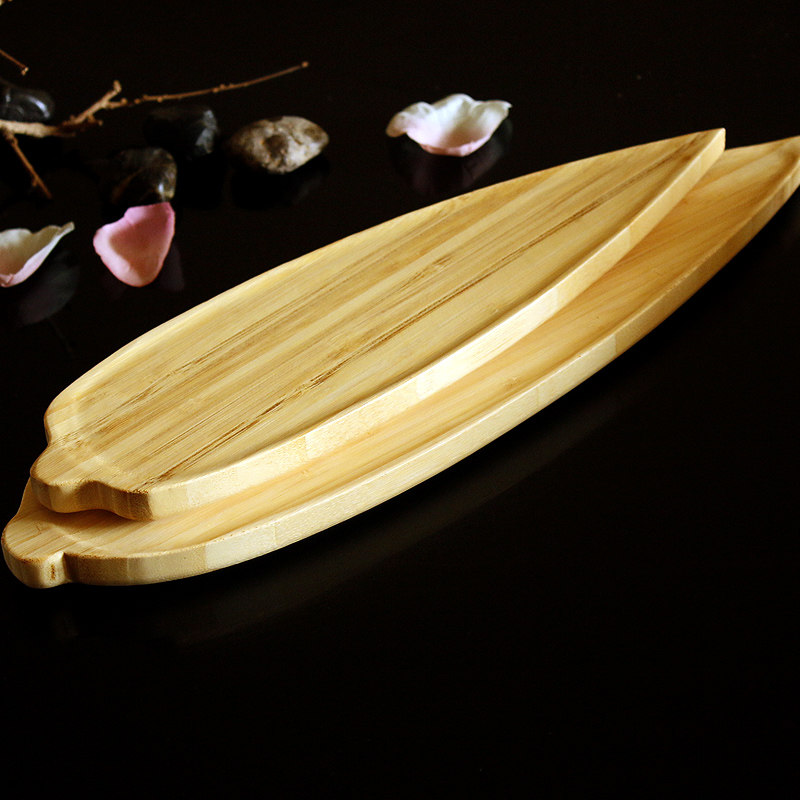 竹托盘竹制品托盘竹叶盘寿司盘水果盘北京玉盛5件包邮绿色环保