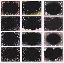 290 shiny flower photo frame border free png transparent background design material