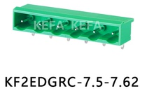 Plug type PCB terminal block KF2EDGRC-7 62mm(2-12P) sealing curved pin connector copper environmental protection