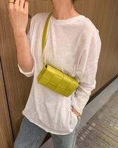 ITSK women bag 2021 New Tide fashion one shoulder crossbody Mini small bag premium green woven running bag women