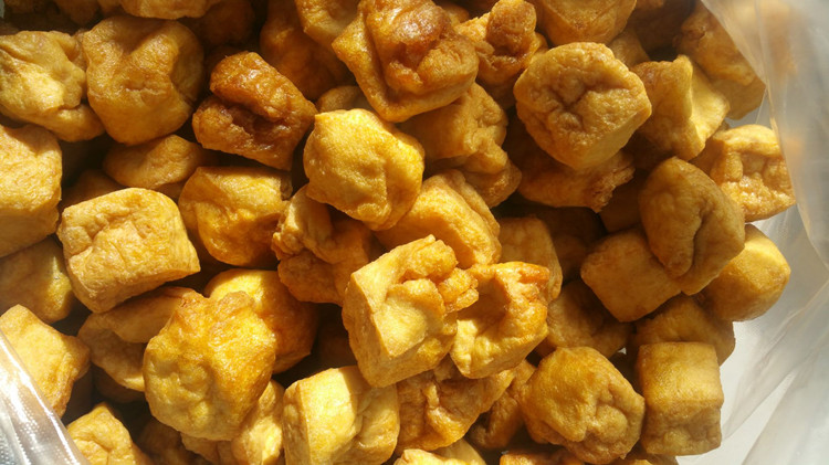 山西特产纯胡麻油炸豆腐泡油豆腐空心豆腐泡正方形方块油豆腐500g