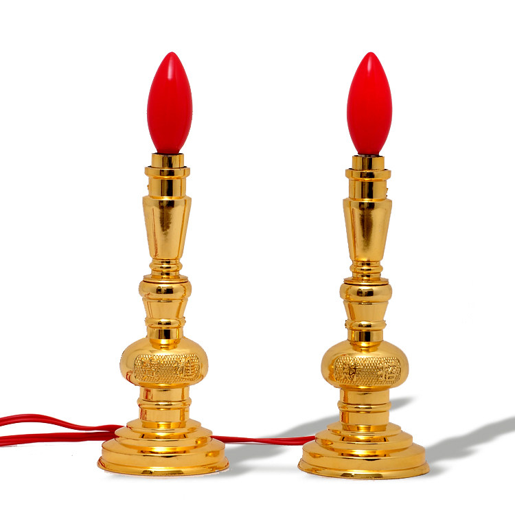 【净艺坊家居旗舰店】大号胶电烛灯供灯佛灯供佛灯长明灯电蜡烛电烛台