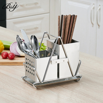304 stainless steel chopstick tube drain chopstick cage storage box Hanging chopstick basket Kitchen shelf storage shelf