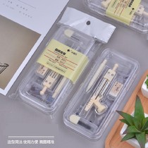 Simple compass ruler set for primary and secondary school students test drawing ruler triangle plate protractor Ruler 8 sets