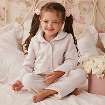 Rosetree Children Pyjamas Girl Autumn Winter Flannel Little Girl Warm Suit Long Sleeve Baby Home Dress