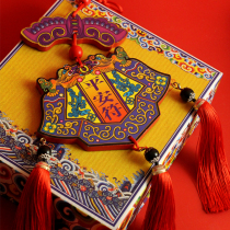 2021 New Year medium wooden peace charm pendant Classical Chinese interior decoration town house to ward off evil spirits housewarming gift