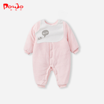 Piao Qiao baby winter clothes one-piece clothes baby Winter thick warm Princess cute cotton-padded clothes