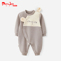 Piao Qiao winter clothes newborn baby clothes baby jumpsuit newborn out clothes winter thick climbing clothes