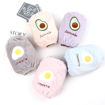 Baby sleeves autumn and winter cute cartoon childrens sleeves mens and womens childrens anti-fouling sleeves Flannel infant sleeves