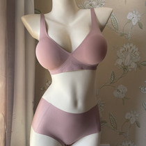 Outside-expanded chest underwear Korea with loiter fine trace-free jelly-lit bras comfortable small breast gathering and showing a big girl
