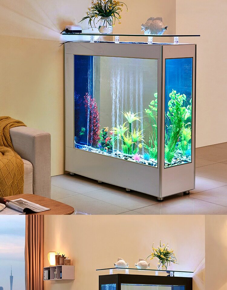 鱼缸客厅家用长方形简约现代大中型玻璃水族箱生态免换水玄关1