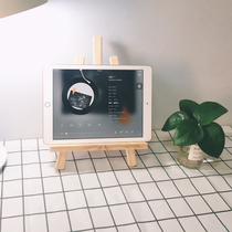 ins simple style wooden ipad stand foldable desktop mobile phone decoration student desk storage tablet stand