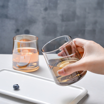 Buy one send a net red high temperature resistant high boron silicon whisky glass cup juice cup Nordic wind high face value drink cup