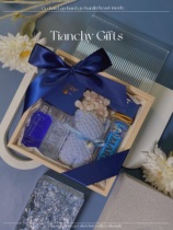 Mens Groomsmen Companion Souvenir Finished Set Transparent Acrylic Wooden Box Practical Christmas Gift Set Company Gifts