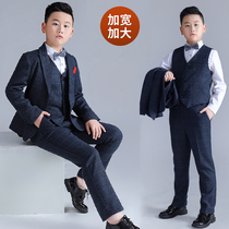 Fat Child Suite Boy Weighing and Increased Childrens Piano Show Clothes in Big Child Suit Costume Autumn Winter