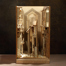 iQ MAX Sichuan Chengdu wide and narrow alley creative model assembly book stand Bookshelf DIY creative gifts