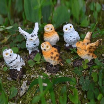 Street landscaping moss micro-landscape Creative green plant gift zakka resin open-legged owl decoration