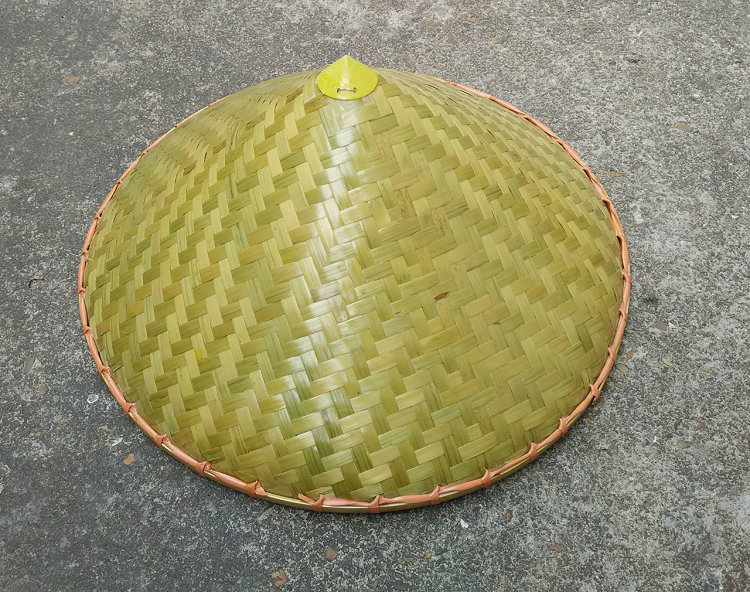 包邮 细篾塑料顶竹笠帽竹帽竹笠帽竹帽子尖顶竹斗笠可改成竹灯罩