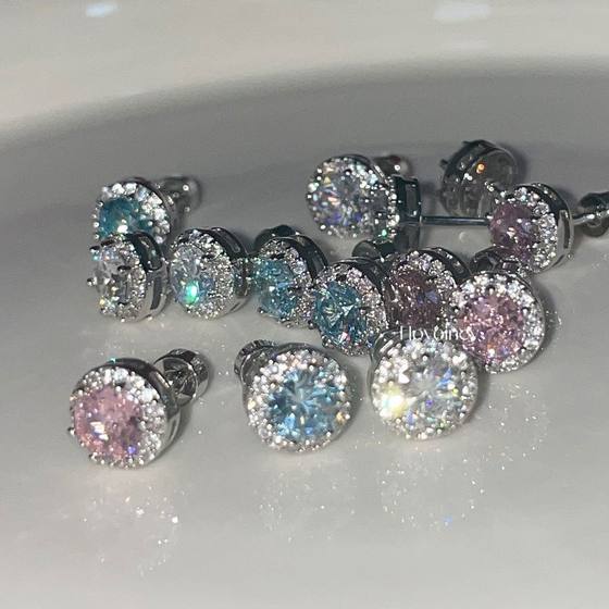 Super Flash_ Full Diamond Enclosure 지르콘 둥근 달팽이관 못 손톱 평평한 바닥 나사 나사 하이 엔드 2024 새로운 다목적 귀 장식 Super Flash_ Full Diamond Enclosure 지르콘 둥근 달팽이관 못 손톱 평평한 바닥 나사 나사 하이 엔드 2024 새로운 다목적 귀 장식