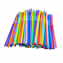 DIY childrens handmade material package color straw material kindergarten handmade material 100 bag
