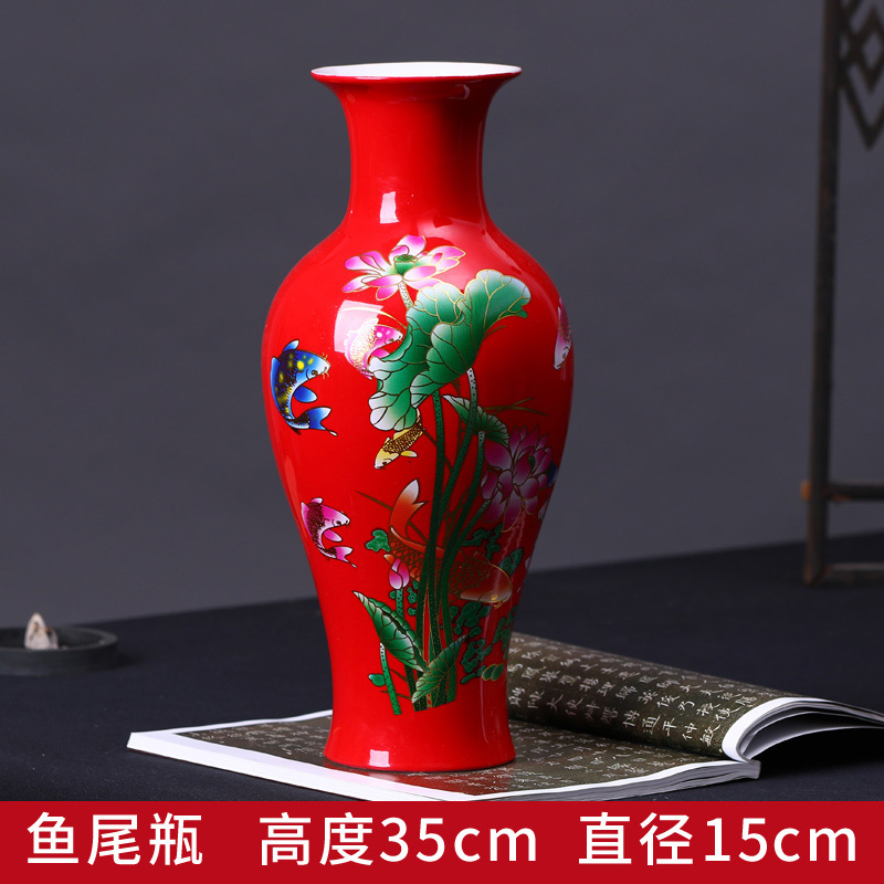 Limited  seconds kill jingdezhen ceramic vases, flower arranging furnishing articles sitting room adornment of Chinese style arts and crafts