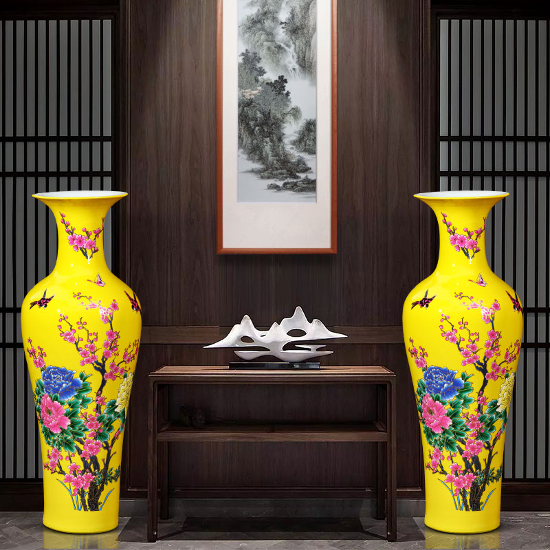 Beaming Chinese jingdezhen ceramics of large vase extra large hotel in the sitting room porch retro furnishing articles