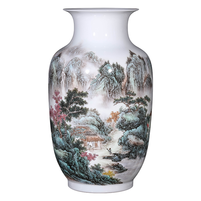 Jingdezhen ceramic vase hand - made vases furnishing articles sitting room office decoration decoration of Chinese style household bottle arranging flowers