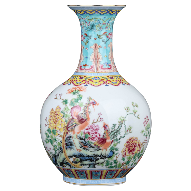 Jingdezhen ceramics flower arranging furnishing articles of Chinese style household vase in the sitting room porch TV ark, simulation flower decoration