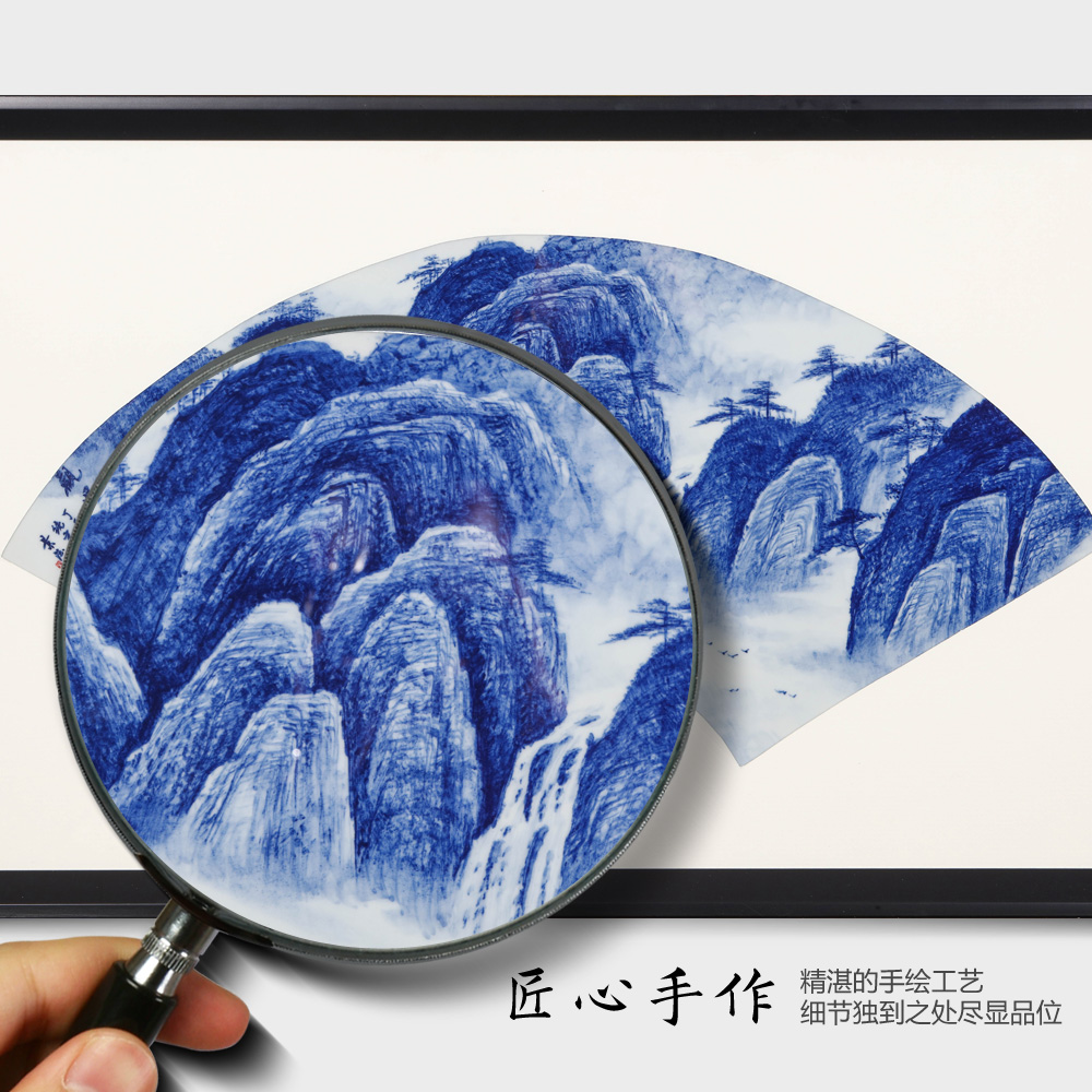 Jingdezhen ceramics porcelain plate painter in the sitting room the bedroom adornment mural table sofa setting wall hang a picture