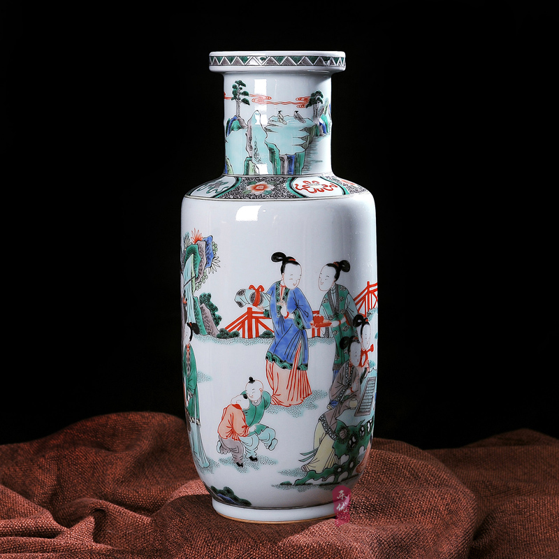 Archaize of jingdezhen porcelain enamel figures show ceramic vase household fashionable sitting room process decorative furnishing articles