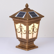 Solar lamp outdoor garden lamp home super bright wall lamp door pillar lamp outdoor garden villa waterproof pillar lamp