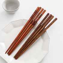 W1962 Japan new solid wood household tableware iron wood Kemu health good use chopsticks environmental protection natural wood chopsticks