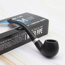 Sanda classic black mini pipe durable fireproof Bakelite with tobacco leaf pipe washable pipe