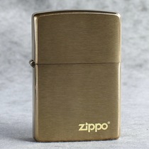Zippo zippo US specification original kerosene lighter pure copper brushed brass primary color trademark logo