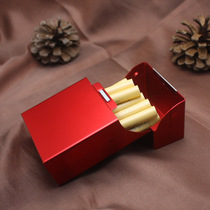 Lafu brand solid color aluminum alloy rivets pressed magnetic buckle flap aluminum 20 cigarette case can hold a whole pack of cigarettes