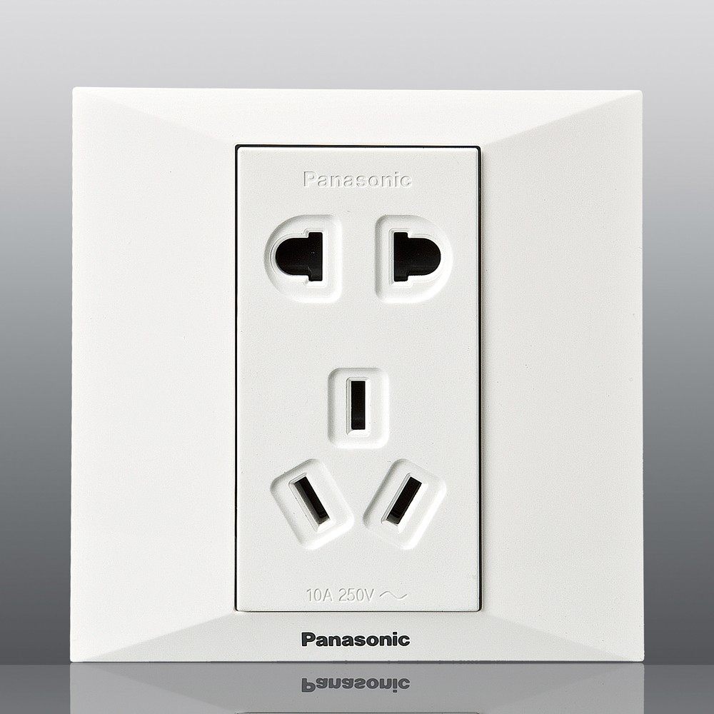 松下开关插座松下新适佳五孔插座wmy122