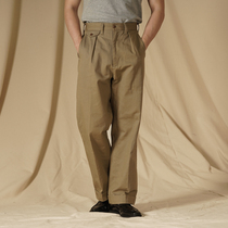 VINTAMERI Retro World War II British Governor of Hong Kong Trousers Amei Kazi High Waist 11oz Gurg Casual Pants