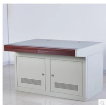Factory direct sales monitoring console assembly thickened double LCD console wooden armrest All-wood countertop
