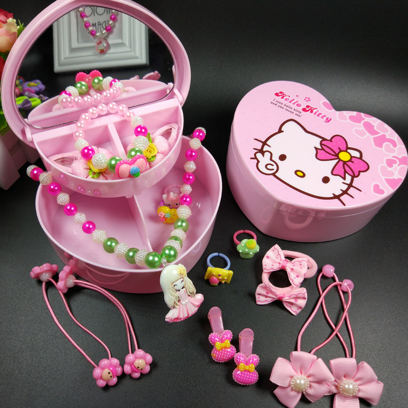 儿童首饰盒公主玩具 小女孩手链项链发饰套装 生日礼品儿童节礼物