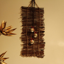 Pure handmade Rattan woven antique home pendant rattan wall hanging DIY personality retro antique wall decorations