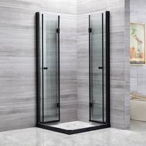 Custom household folding door shower room small apartment bath screen simple whole bathroom glass wet and dry separation partition