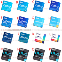 Original computer cpu label 12 generation Core i9 i5 i7i5i3evo notebook desktop processor sticker