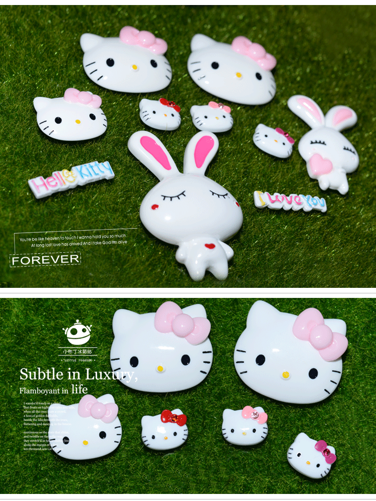 16.8包邮卡通hello kitty眯眼兔冰箱贴吸磁扣贴吸铁石黑白板留言