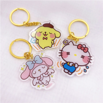 Cartoon acrylic tag pudding dog lettie kitty cat keychain pendant