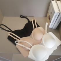 Nude invisible invisible cloudless comfortable tube top anti-glare bra no steel ring gathered sexy pure desire bra