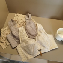 Big breasts show small maintenance decompression beauty back bra sexy soft steel ring full cup BCDE cup white adjustment underwear